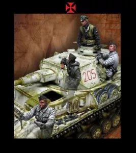 1/35 SCALE GERMAN WW2 RESIN FIGURES, MODEL KIT, 4 SOLDIERS, UNPAINTED. NEW - Picture 1 of 5