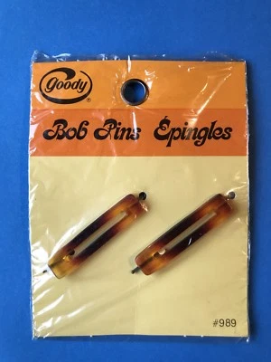Vintage Goody Bob Pins Pack Of 2 #989 Hair Accessories New 1979 Bobby USA Style - Image 1 of 3
