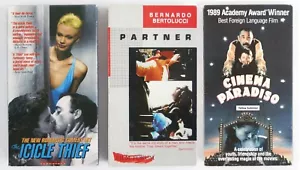 3 VHS ausländische italienische Filmfilme Eiszapfendieb, Kino Paradiso, Partner GETESTET - Bild 1 von 4