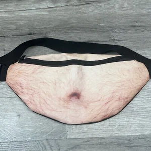 Papa Body Bauchtasche Hüftgurt Bauchtasche 3D lustig behaart Bier fetter Bauchknebel Geschenk - Bild 1 von 7