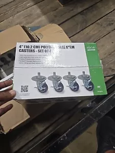 Focus Food Service 4" Polyurethane Stem Casters Set Of 4 - Picture 1 of 5