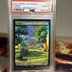 MTG Secret Lair Fortnite PSA 10 FOIL Forest #452 - Picture 1 of 3
