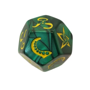 Cthulhu Dice Game Green Die Yellow Ink 2022 Printing Steve Jackson SJG131353 - Picture 1 of 2