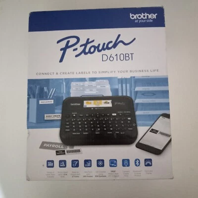 New Brother - P-touch PT-D610BT Wireless Label Printer - Black Bluetooth - Image 1 of 4
