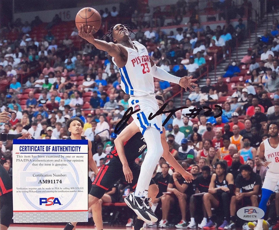 JADEN IVEY SIGNED AUTOGRAPH DETROIT PISTONS 8X10 PHOTO PSA/DNA COA - Image 1 of 1