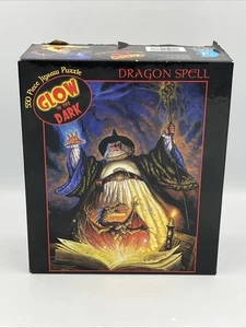 Dragon Spell 550 Piece Ceaco Glow in the Dark  Jigsaw Puzzle Complete - Picture 1 of 5