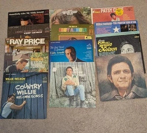 13 Country LPs Vinyl 12" Johnny Cash Nelson Haggard Cline Arnold Price Jennings - Picture 1 of 14