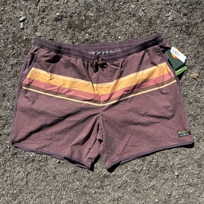 L.L. Bean Shorts Mens XXXL SUNSET Adventure 7" Swim Trunk Sunsmart UPF 50 NWT - Image 1 of 4