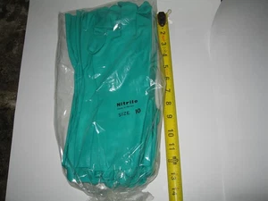 (12 Paia) Guanti Ansell Sol 11 mil 13" Resistenti agli Chimici 37-650 Nitrile Taglia 10 - Foto 1 di 3