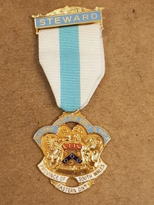 Vintage 1986 Gilt Metal Masonic Trust for Girls & Boys Steward Jewel South Wales - Picture 1 of 6