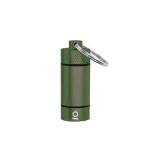 Premium Mini Storage Tube, Keychain, Pocket-Sized, Airtight, Aluminum Metal H... - Picture 1 of 8