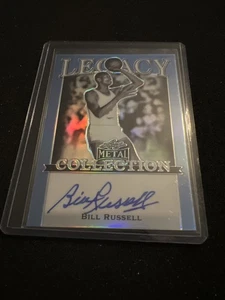 2022 Leaf Metal Collection Basketball Bill Russell On Card Legacy Auto Blue 5/10 - Picture 1 of 2