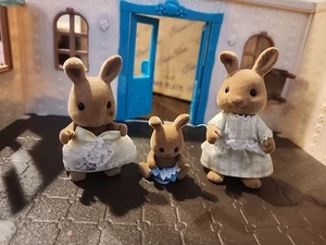 Calico Critters Sylvanian Families Dappledawn Brown Rabbit Family 3 Bunnies Only - Picture 1 of 12