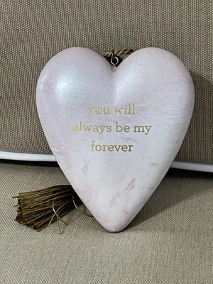 Demdaco Art Hearts- "You Will Always Be My Forever" With Key Free Standing 4"X3" - Image 1 of 4