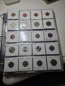 Sammelmappe mit 184 Münzen mit Fehlern 1951 - aktuell - Bild 1 von 21