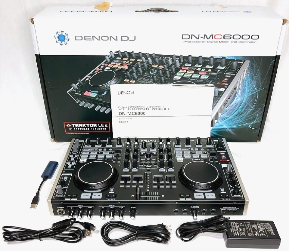 DENON DN MC6000 Professional DJ Controller with Adapter Manual Box - Image 1 of 4