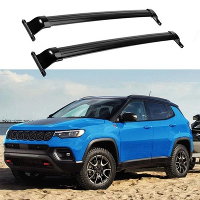 Barra transversal de barra transversal de riel de techo 2 piezas para Jeep-Compass-2017 2018-2025 Foto 1 de 4