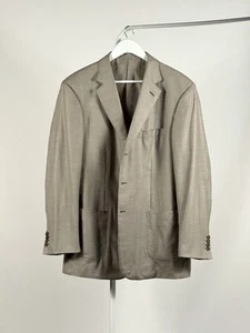 Brioni Colosseo Single Breasted Wool seta silk Blazer Handmade Sz 56 R Mens - Picture 1 of 24