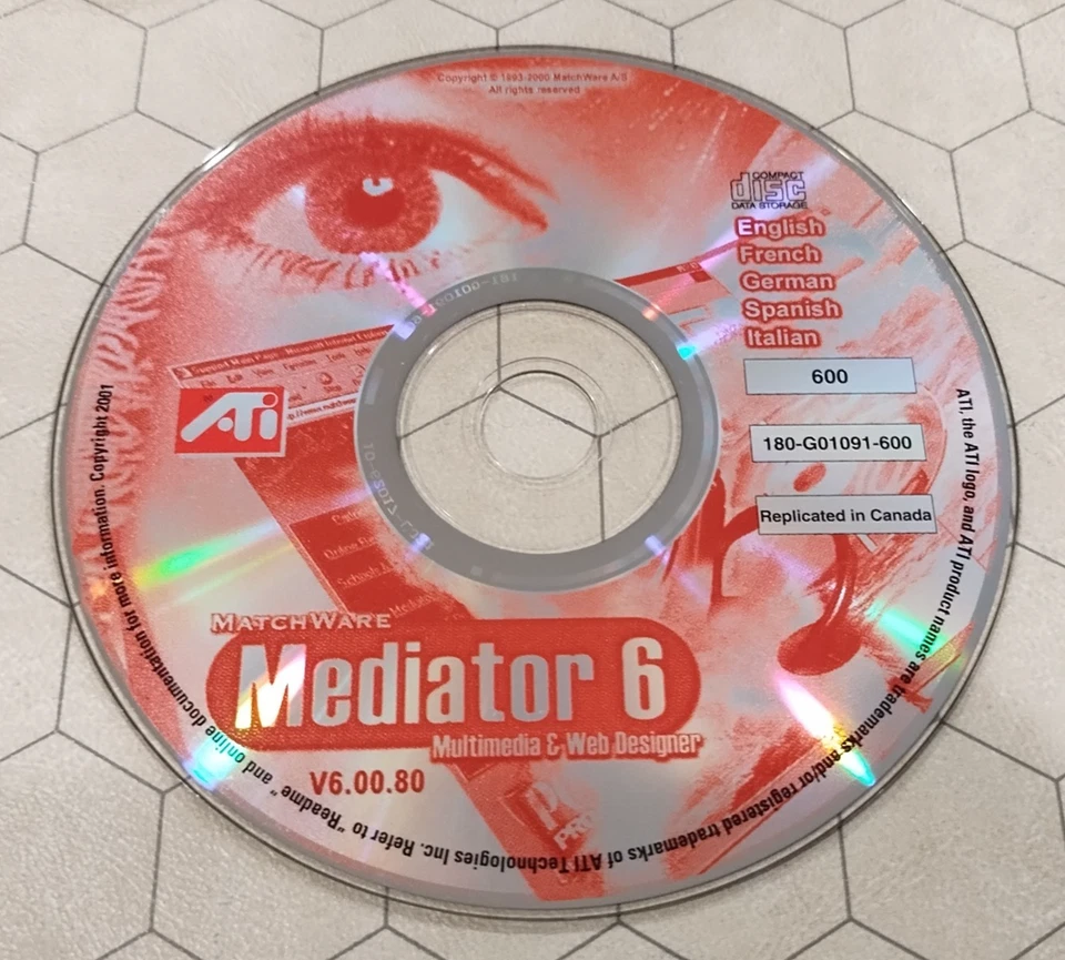 MatchWare Mediator 6 Multimedia & Web Designer CD-ROM, ATi, PC, 2001 - Image 1 of 1