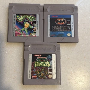 Battletoads Batman Tortugas Ninja Foot Clan Lote de Tres Juegos Nintendo Game Boy - Imagen 1 de 5