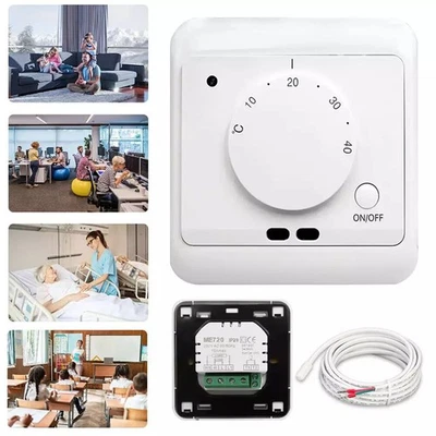 Wandthermostat 220V Raumthermostat Fußbodenheizung Aufputz Raumtemperaturregler - Image 1 of 4