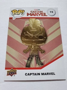 2023 Upper Deck Funko Pop Marvel Infinity Saga Spectrum Gold Captain Marvel #15 - Picture 1 of 4