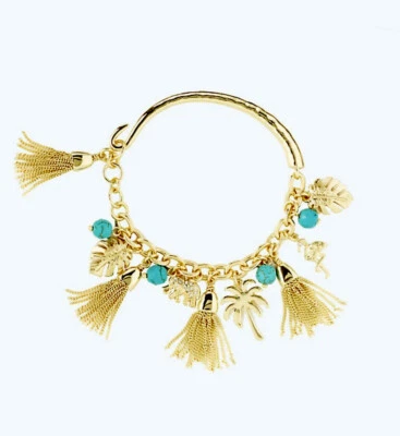 Brazalete Lilly Pulitzer Nuevo con Etiquetas Jungle Charm $68 Dorado Metálico Foto 1 de 4