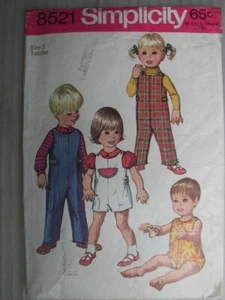 Mono y blusa vintage años 60 ~ #8521 Simplicity niño pequeño ~ talla 2 niño pequeño - Imagen 1 de 5
