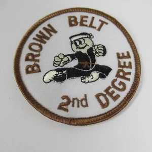 Brown Belt 2nd Degree Patch Circle Round Patch Martial Arts - Picture 1 of 3