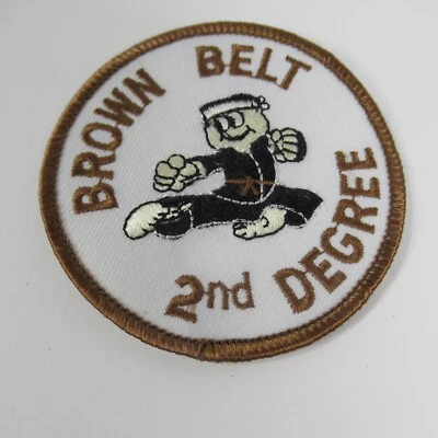 Brown Belt 2nd Degree Patch Circle Round Patch Martial Arts - Image 1 of 3