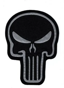 REFLECTIVE SKULL JACKET VEST BACK MC BIKER PATCH (10.0 X 7.0 INCH) - Picture 1 of 1