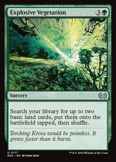 MTG - EXPLOSIVE VEGETATION - Duskmourn Commander (U) - Image 1 of 1