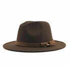Fedora Hat Classical Wide Brim Gangster Cap Men Women Vintage Trilby Panama Hats