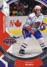 2006-07 Hamilton Bulldogs Calder Cup #25 Mathieu Aubin