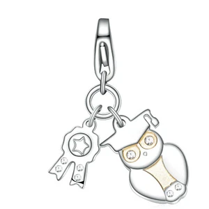 Sagapo Ciondolo Donna Gufetto Charm Laurea In Acciaio SHA278 S'agapo - Foto 1 di 2