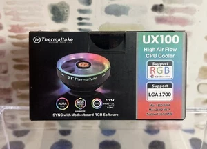 Thermaltake UX100 5V Motherboard Sync High Airflow Hydraulic Bearing CPU Cooler - Picture 1 of 6
