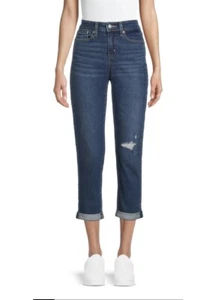 Signature- Levi Strauss NWT Women's 22/W36 Super Stretch MidRise Boyfriend Jeans - Picture 1 of 6