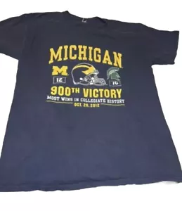 Michigan Wolverines Shirt Blue Mens Size Large 2012 900th Victory NCAA Football - Picture 1 of 7