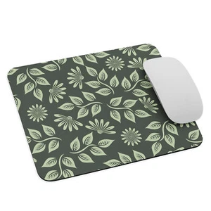 Green Leaf Design Mouse Pad Botanical with Leaves NEW - Picture 1 of 1