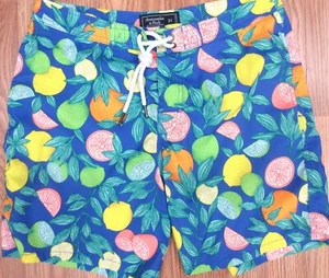 ABERCROMBIE & FITCH PANTALONES CORTOS DE BAÑO SIN FORRO POLIÉSTER ESTAMPADO CÍTRICOS Talla 31 - Imagen 1 de 3
