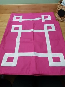Pink Fucshia Geometric Pillow Covers 18X18 Decorative Couch Pillow Covers 2pc - Picture 1 of 4