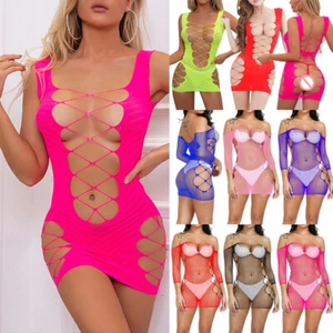 Ärmelloses Babydoll-Mini-Kurzkleid Für Damen Mit Netzausschnitt Und < - Zdjęcie 1 z 25
