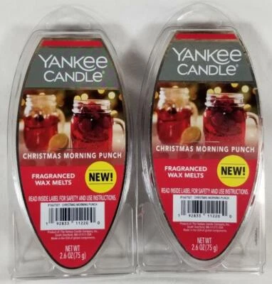 Yankee Candle: CHRISTMAS MORNING PUNCH cera perfumada derrete 2x feriado frutado - Imagem 1 de 2