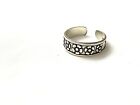 Sterling Silver Flowers Band Adjustable Toe Ring Size 4.5