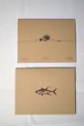 Nrn Design By John Carlyle Fishing Fish Luer Stationery 10 Cards Envelopes Nip
