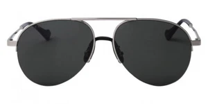 NUEVAS Gafas de sol Gucci GG0742S 001 para hombre marco plateado/lentes grises 58 mm - Imagen 1 de 3