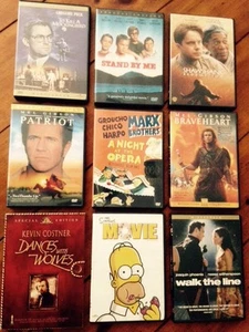 9 DVD Lot - The Patriot, Braveheart, Shawshank Redemption, Stand By Me and more! - Foto 1 di 2