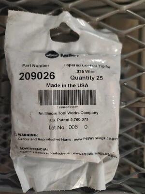 MILLER 209026 FASTIP TIP,TAPERED .035", 25 PACK - Image 1 of 2