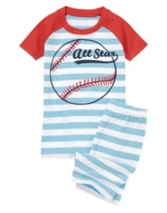 GYMBOREE SLEEPWEAR STRIPED BASEBALL All Star 2pc PAJAMAS 6 12 18 24 2 3 5 7 8 - Picture 1 of 1