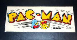 INSEGNA TENDONE PAC MAN ORIGINALE 1980 PLEXIGLASS PANNELLO VETRO POSTERIORE ARCADE GIOCO PARTE - Foto 1 di 5